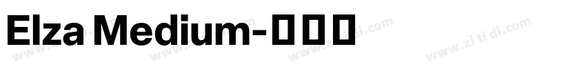 Elza Medium字体转换